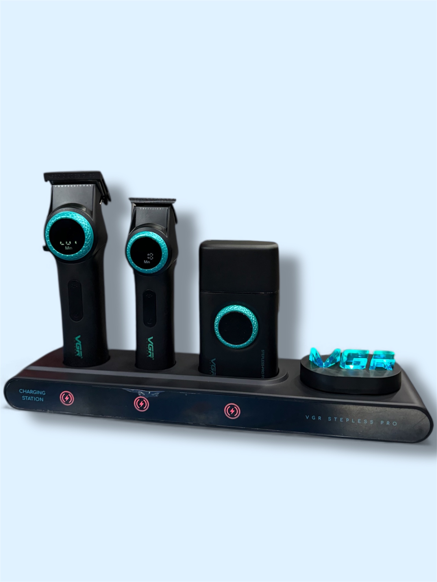 VGR Mr. SUPER POWER Stepless Pro 4-in-1 Barber Series Combo Kit - Image 2