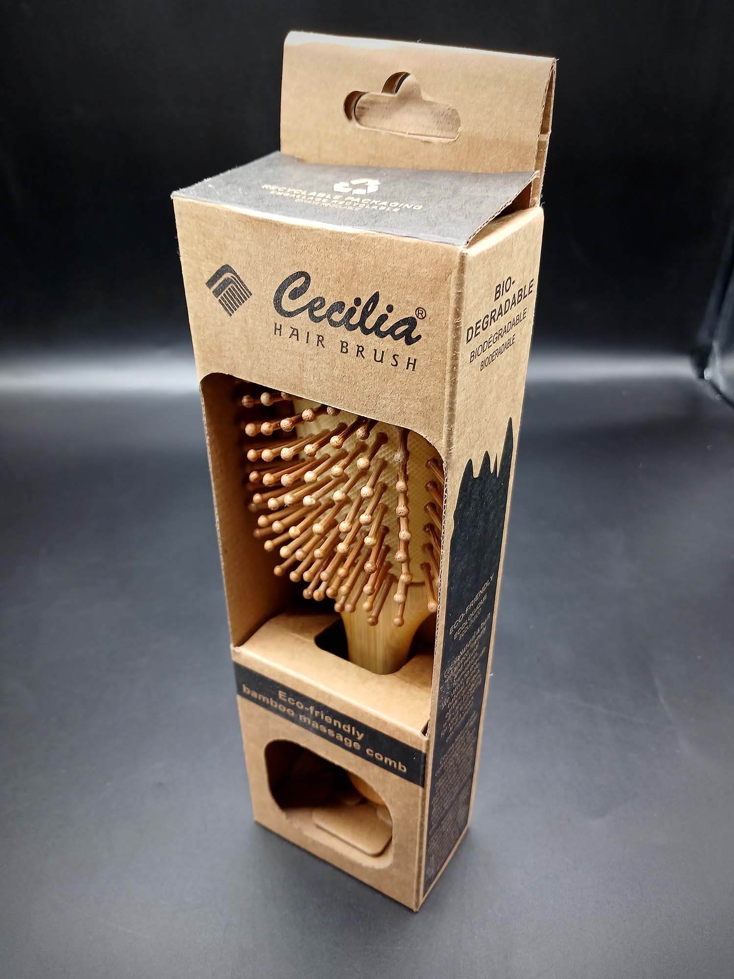 Cecilia Bamboo Paddle Brush - Image 3