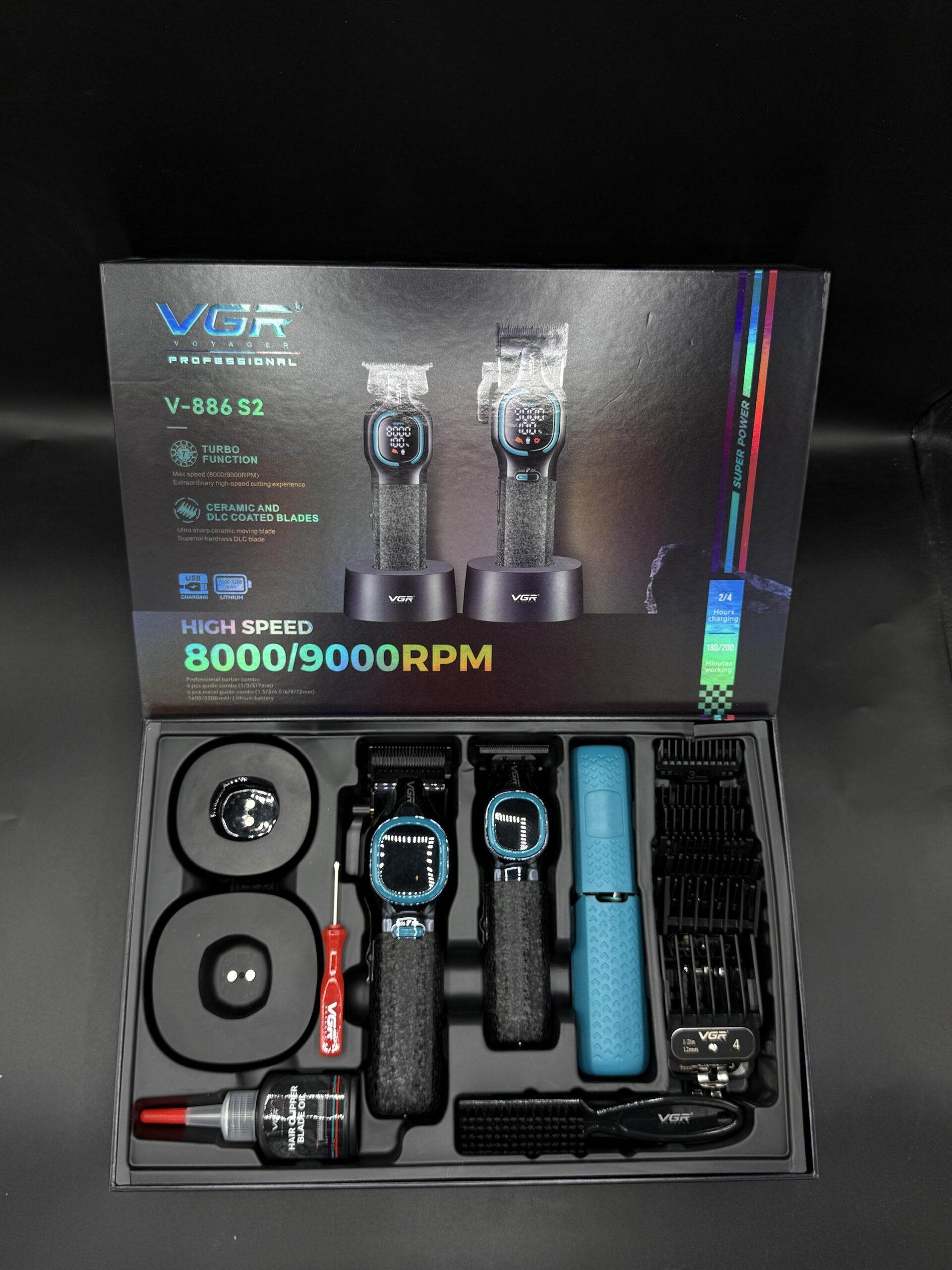VGR V-886 S2 Professional Hair Clipper & Trimmer Set - Image 1