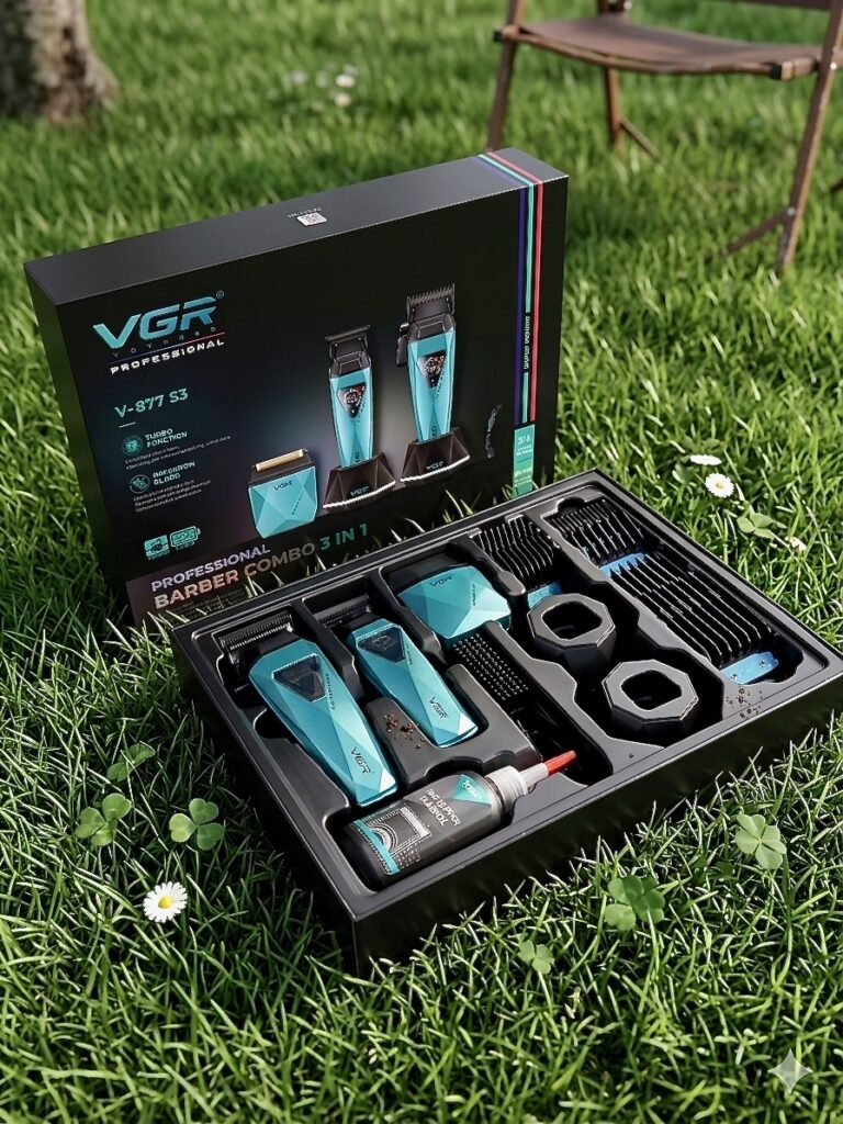 VGR V-877 S3 Professional 3-in-1 Barber Combo Kit